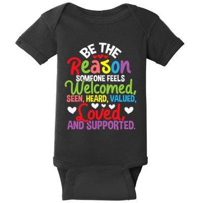 Be The Reason Someone Feels Loved Social Workers Baby Bodysuit