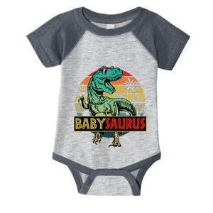 Babysaurus T Rex Dinosaur Baby Saurus Family Matching Infant Baby Jersey Bodysuit