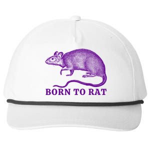 Born To Rat Funny Rat Meme Snapback Five-Panel Rope Hat