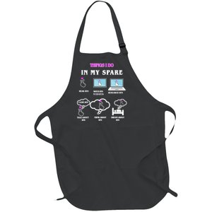 BTS Things I Do Spare Time Funny Full-Length Apron With Pockets