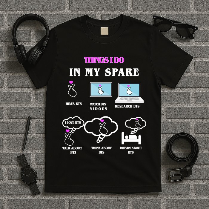 BTS Things I Do Spare Time Funny T-Shirt