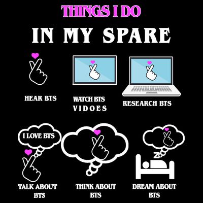 BTS Things I Do Spare Time Funny T-Shirt