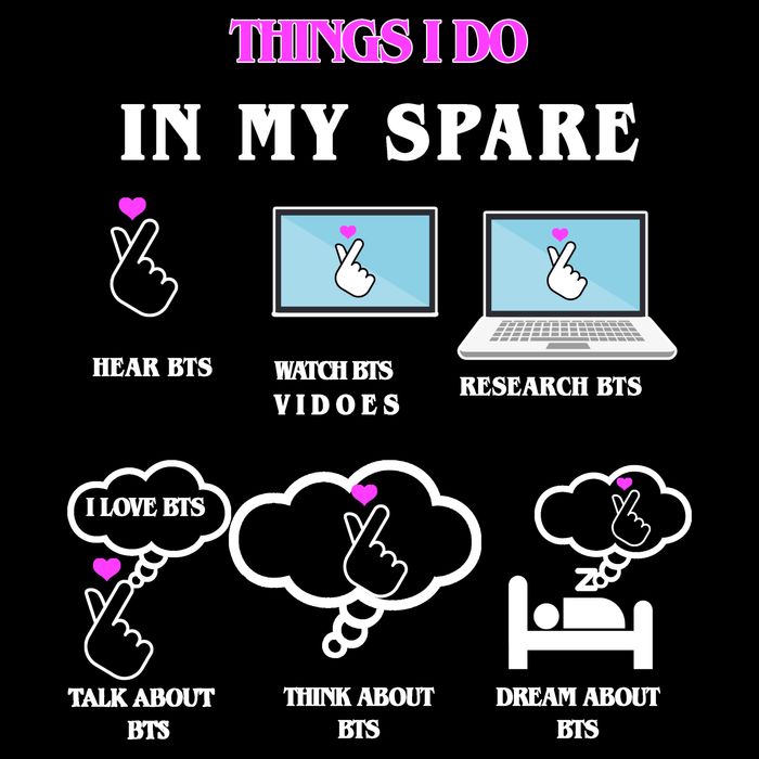BTS Things I Do Spare Time Funny T-Shirt