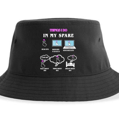 BTS Things I Do Spare Time Funny Sustainable Bucket Hat