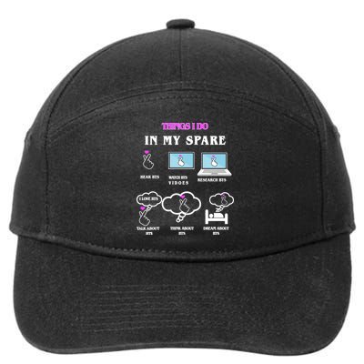 BTS Things I Do Spare Time Funny 7-Panel Snapback Hat