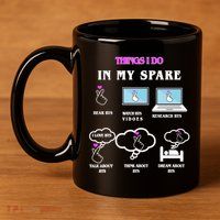 BTS Things I Do Spare Time Funny 11oz C Handle Ceramic Mug