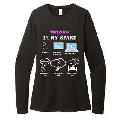 BTS Things I Do Spare Time Funny Womens CVC Long Sleeve Shirt