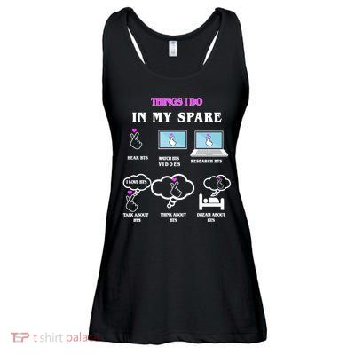 BTS Things I Do Spare Time Funny Ladies Essential Flowy Tank
