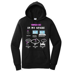 BTS Things I Do Spare Time Funny Women's Pullover Hoodie