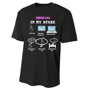 BTS Things I Do Spare Time Funny Performance Sprint T-Shirt