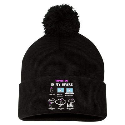 BTS Things I Do Spare Time Funny Pom Pom 12in Knit Beanie