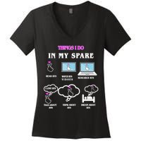 BTS Things I Do Spare Time Funny Women's V-Neck T-Shirt