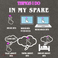 BTS Things I Do Spare Time Funny Cotton Canvas Backpack