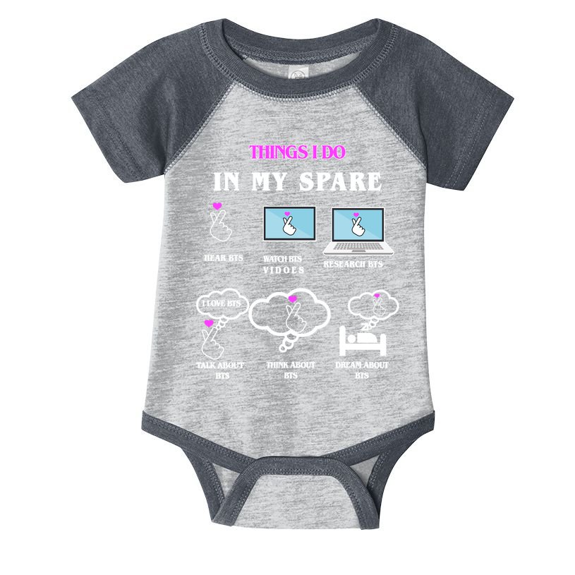 BTS Things I Do Spare Time Funny Infant Baby Jersey Bodysuit