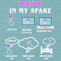 BTS Things I Do Spare Time Funny Sueded Cloud Jersey T-Shirt