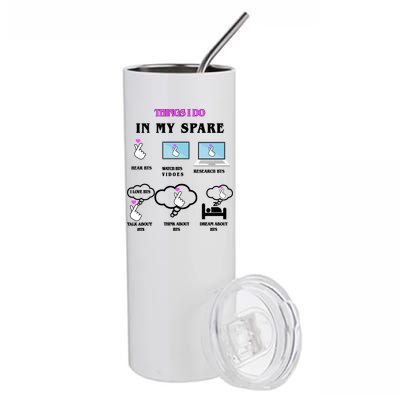 BTS Things I Do Spare Time Funny Stainless Steel Tumbler