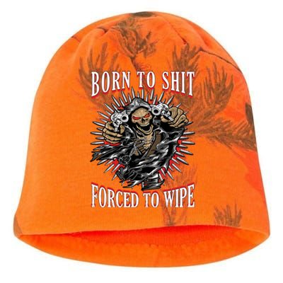 Born To Shit Forced To Wipe Kati - Camo Knit Beanie