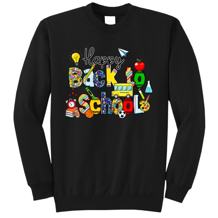 Back To School Happy First Day Of School Teachers Students Sweatshirt