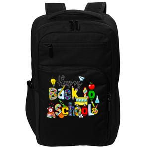 Back To School Happy First Day Of School Teachers Students Impact Tech Backpack