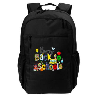 Back To School Happy First Day Of School Teachers Students Daily Commute Backpack