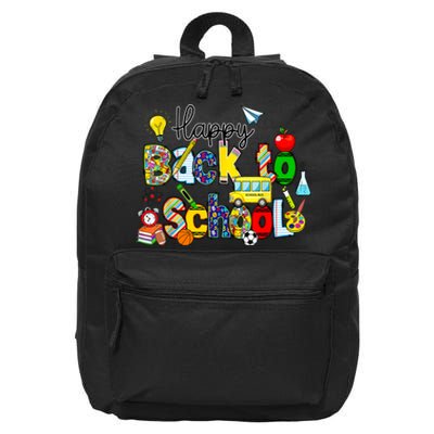 Back To School Happy First Day Of School Teachers Students 16 in Basic Backpack