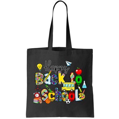 Back To School Happy First Day Of School Teachers Students Tote Bag