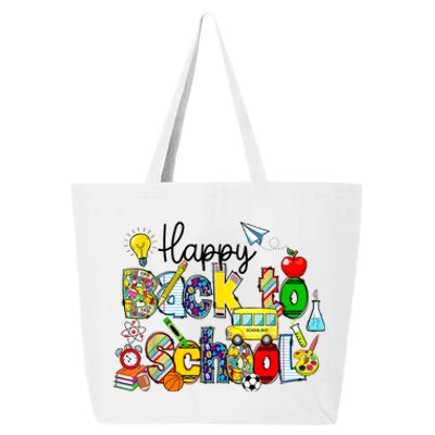 Back To School Happy First Day Of School Teachers Students 25L Jumbo Tote