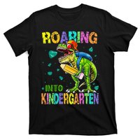 Back to School Dinosaur TRex Roaring Into Kindergarten T-Shirt