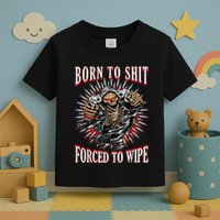Born To Shit Forced To Wipe Born 2 Shit Forced 2 Wipe Toddler T-Shirt