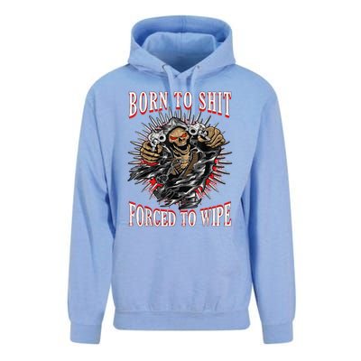 Born To Shit Forced To Wipe Born 2 Shit Forced 2 Wipe Unisex Surf Hoodie