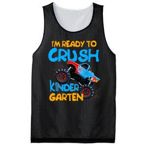 Back To School Boy First Day Of Kindergarten Monster Truck Mesh Reversible Basketball Jersey Tank