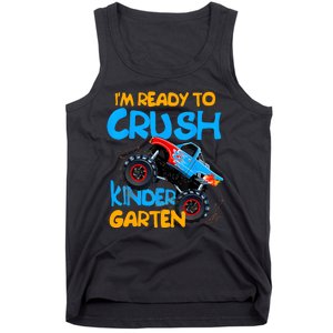 Back To School Boy First Day Of Kindergarten Monster Truck Tank Top