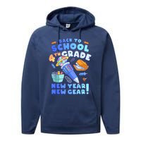 Back To School Boy 4th Grade School Supplies Performance Fleece Hoodie