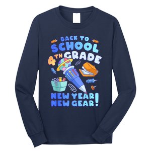 Back To School Boy 4th Grade School Supplies Long Sleeve Shirt