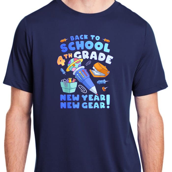 Back To School Boy 4th Grade School Supplies Adult ChromaSoft Performance T-Shirt