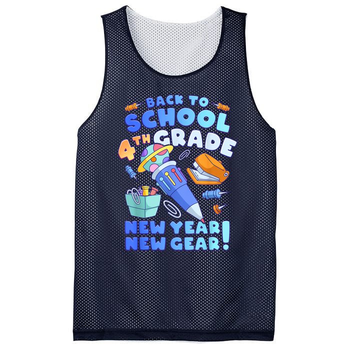 Back To School Boy 4th Grade School Supplies Mesh Reversible Basketball Jersey Tank