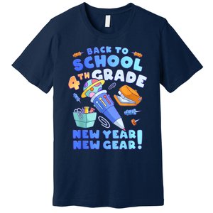 Back To School Boy 4th Grade School Supplies Premium T-Shirt