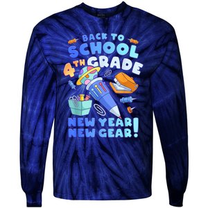 Back To School Boy 4th Grade School Supplies Tie-Dye Long Sleeve Shirt