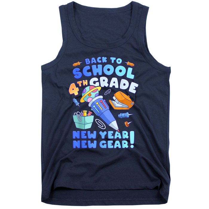 Back To School Boy 4th Grade School Supplies Tank Top