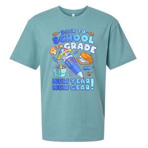 Back To School Boy 4th Grade School Supplies Sueded Cloud Jersey T-Shirt