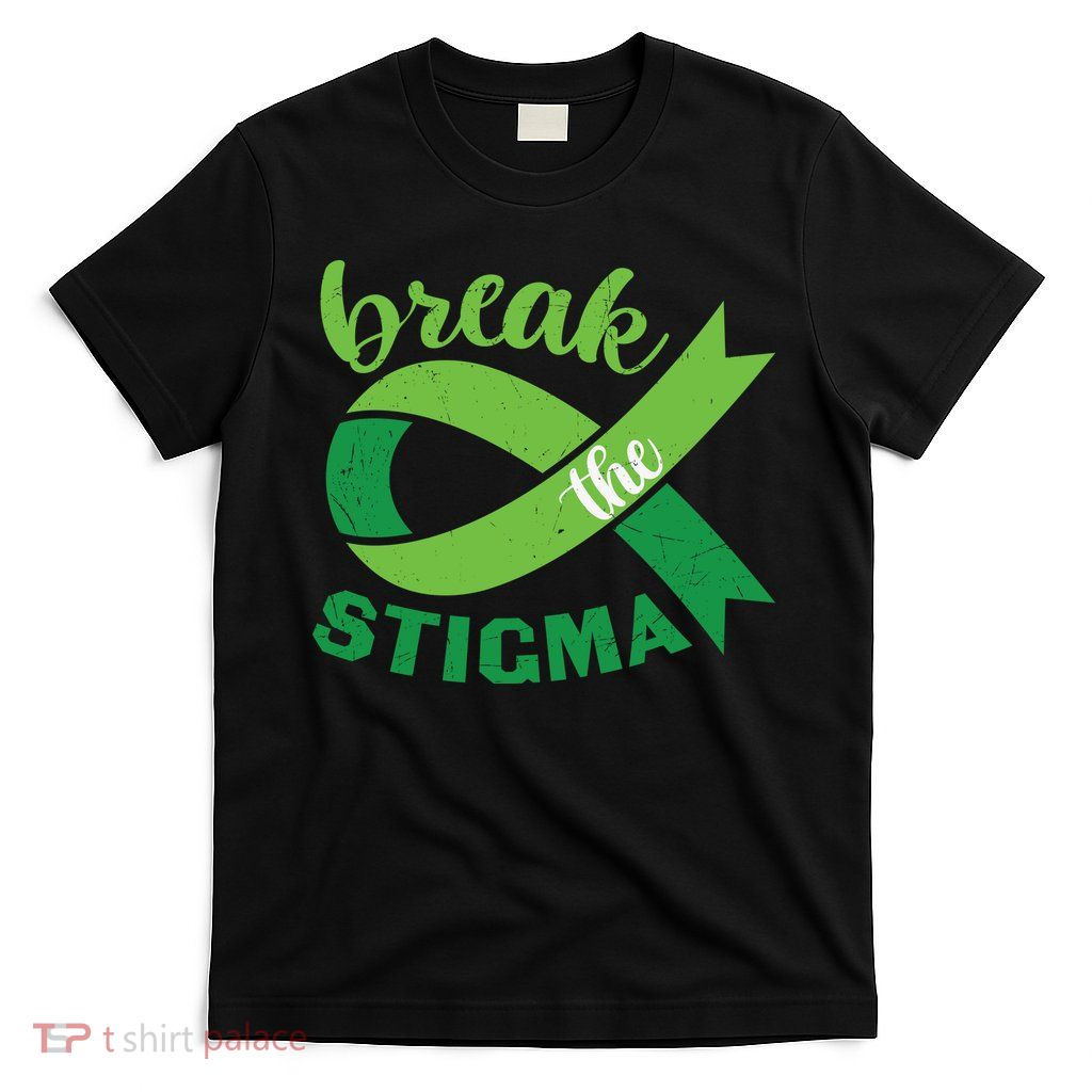 Break The Stigma Ribbon Mental Health Awareness T-Shirt
