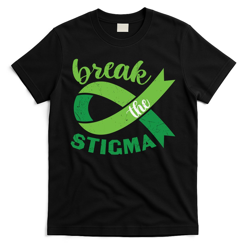 Break The Stigma Ribbon Mental Health Awareness T-Shirt