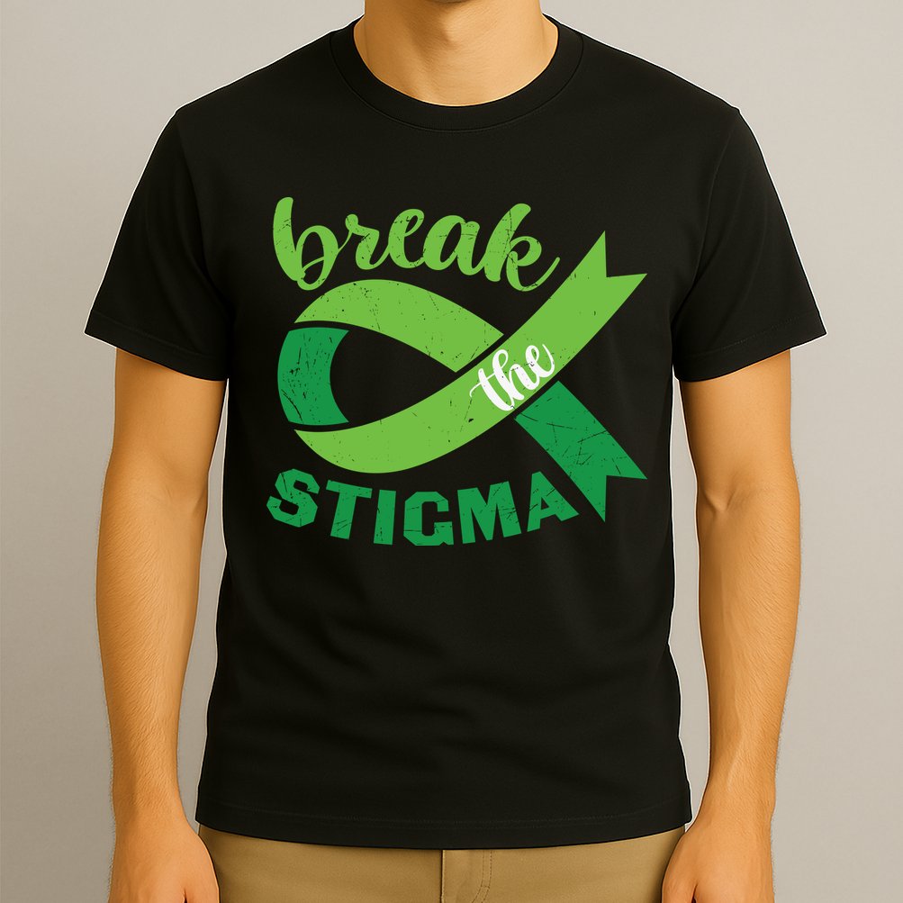 Break The Stigma Ribbon Mental Health Awareness T-Shirt