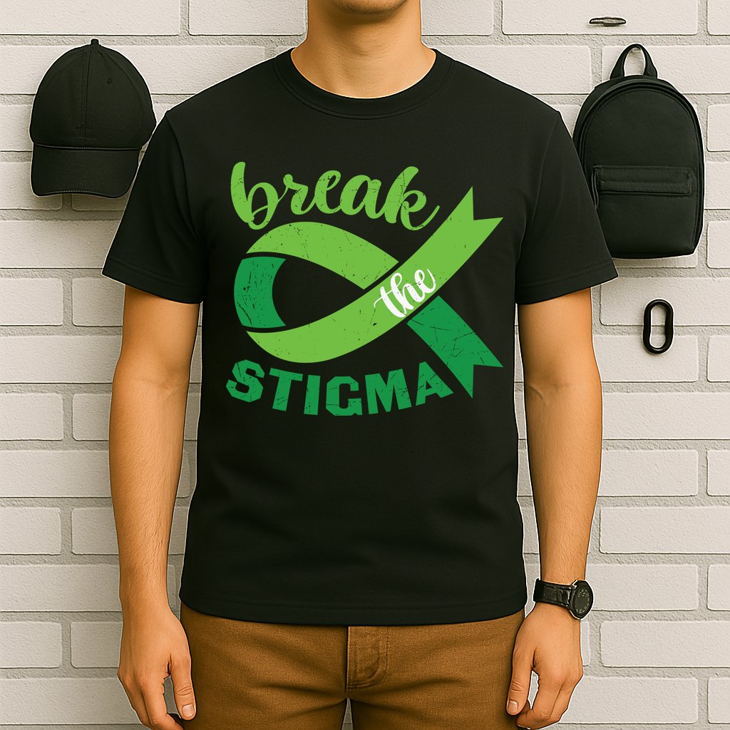 Break The Stigma Ribbon Mental Health Awareness T-Shirt