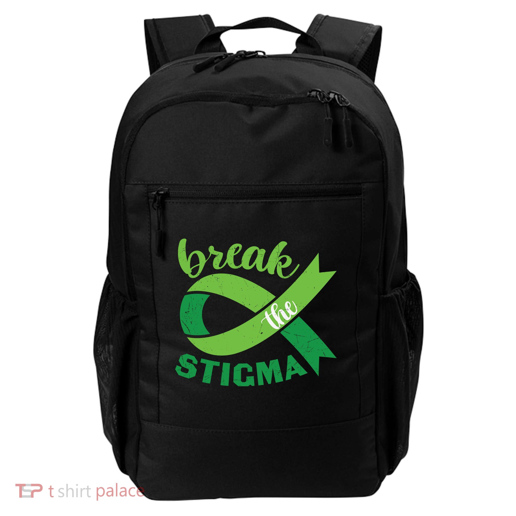 Break The Stigma Ribbon Mental Health Awareness Daily Commute Backpack