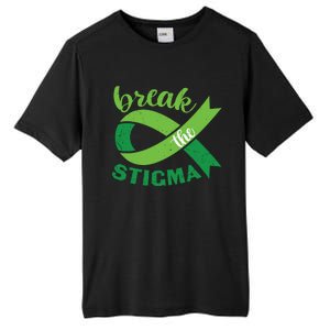 Break The Stigma Ribbon Mental Health Awareness Tall Fusion ChromaSoft Performance T-Shirt