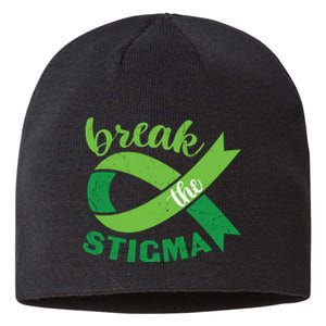 Break The Stigma Ribbon Mental Health Awareness Sustainable Beanie