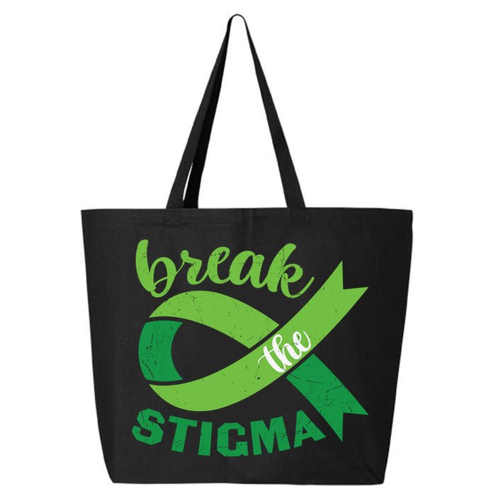Break The Stigma Ribbon Mental Health Awareness 25L Jumbo Tote