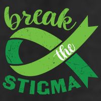 Break The Stigma Ribbon Mental Health Awareness 25L Jumbo Tote