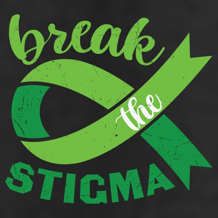 Break The Stigma Ribbon Mental Health Awareness 25L Jumbo Tote